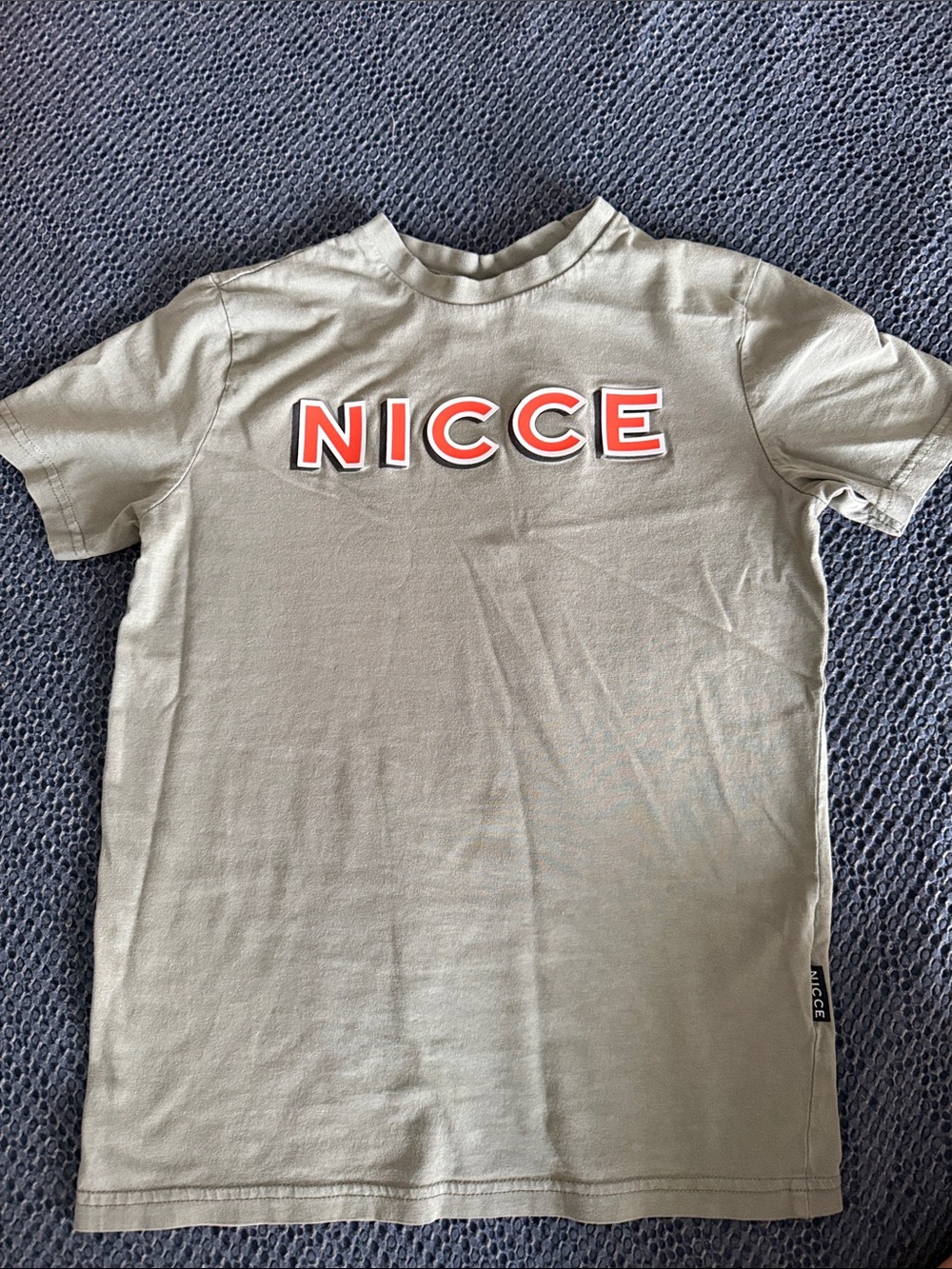 Nicce Olive Tee, kids size 9-10